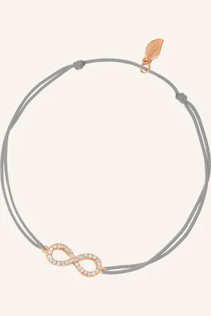 LEAF Freundschaftsarmband INFINITY aus 18 Karat Roségold mit Diamanten