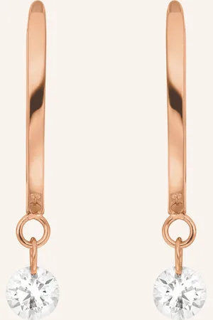 LEAF Creolen PURE aus 18 Karat Roségold mit Diamanten