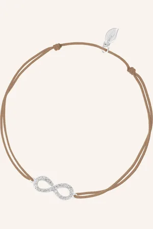 LEAF Freundschaftsarmband INFINITY aus 18 Karat Weißgold mit Diamanten