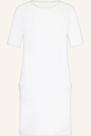 Oui Kleid im Materialmix mit Leinen