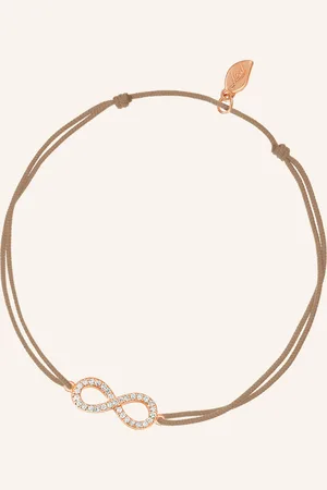 LEAF Freundschaftsarmband INFINITY aus 18 Karat Roségold mit Diamanten