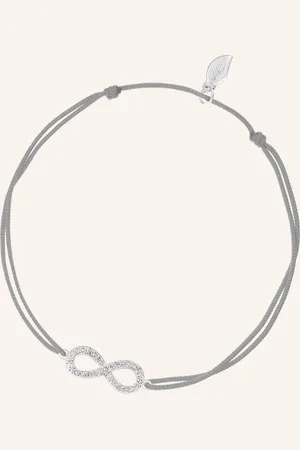 LEAF Freundschaftsarmband INFINITY aus 18 Karat Weißgold mit Diamanten