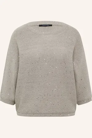 Comma, Pullover mit Pailletten und 3/4-Arm