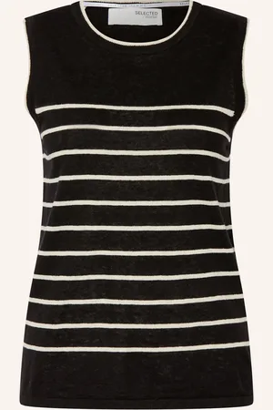 SELECTED Stricktop mit Leinen