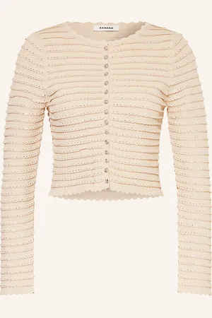 Sandro Strickjacke mit Schmucksteinen