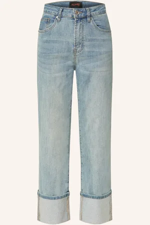 miss goodlife Straight Jeans mit Schmucksteinen