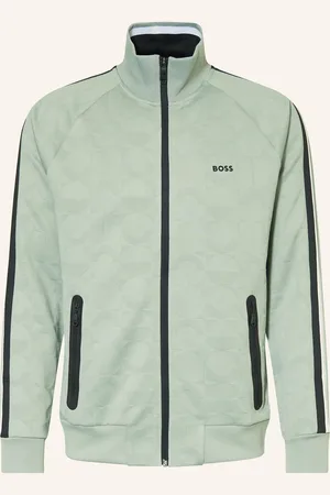 HUGO BOSS Sweatjacke SKARLEY mit Galonstreifen
