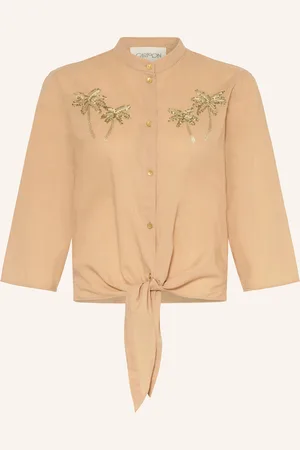 Cartoon Bluse mit 3/4-Arm und Pailletten