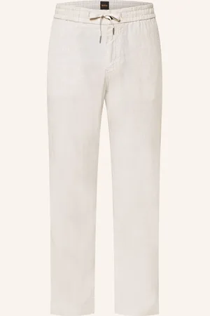 HUGO BOSS Hose SANDERSON Straight Fit mit Leinen
