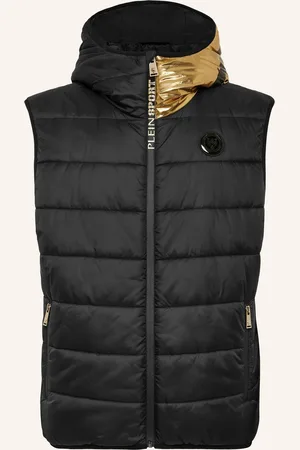 Philipp Plein Vest Hoodie Laminated Scratch