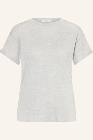 Brunello Cucinelli T-Shirt mit Cashmere und Glitzergarn
