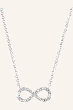 LEAF Halskette INFINITY aus 18 Karat Weißgold mit Diamanten