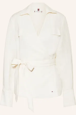 Tommy Hilfiger Wickelbluse mit Leinen