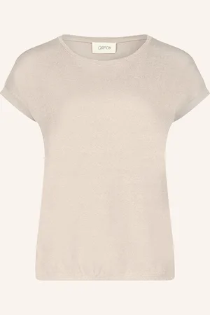 Cartoon T-Shirt mit Glitzergarn