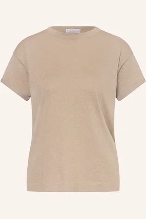 Brunello Cucinelli T-Shirt mit Cashmere und Glitzergarn
