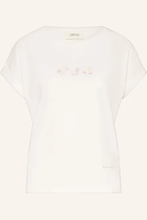 Cartoon T-Shirt mit Schmucksteinen