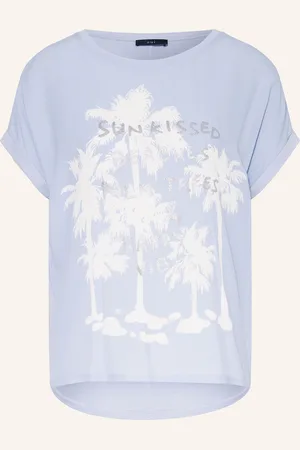 Oui T-Shirt im Materialmix