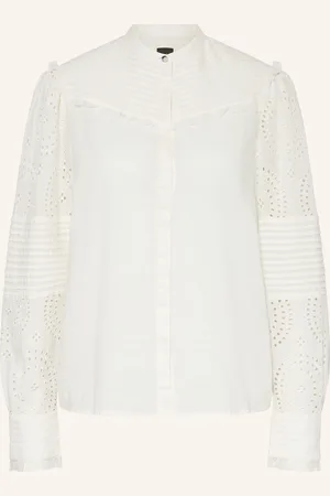 HUGO BOSS Bluse BEBRODY mit Lochspitze