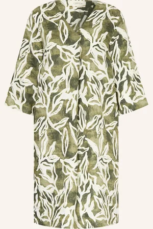 Cartoon Leinenkleid mit 3/4-Arm