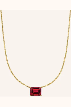 VEYNOU Halskette EMBER aus 14 Karat recyceltem Gelbgold und 1,00ct. Lab-Grown Rubin