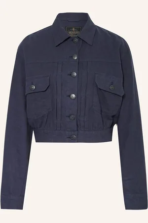 Herrlicher Cropped-Leinenjacke DOTTY