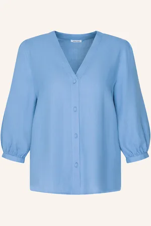 Seidensticker Bluse mit Leinen und 3/4-Arm