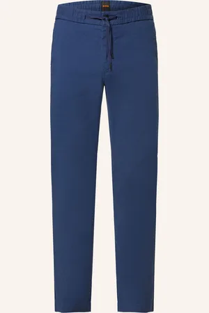 HUGO BOSS Hose SANDERSON Straight Fit mit Leinen