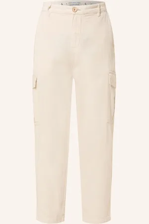 Colours & Sons Cargohose Regular Fit mit Leinen und verkürzter Beinlänge