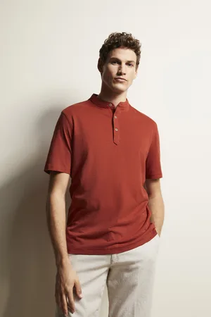 Bugatti Poloshirt mit Stehkragen in
