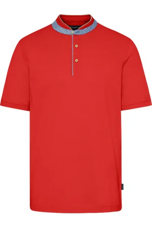 Bugatti Polo mit Stehkragen in