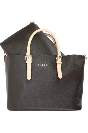 Bugatti Handtasche mit Kontrastriemen in