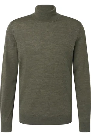 Bugatti Rollkragenpullover aus 100 % Merinowolle in