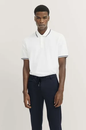 Bugatti Polo mit Kontraststreifen und Bruststickerei in
