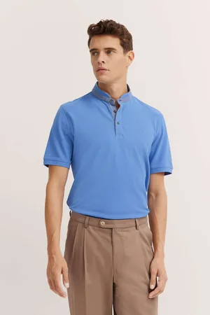 Bugatti Polo mit Stehkragen in