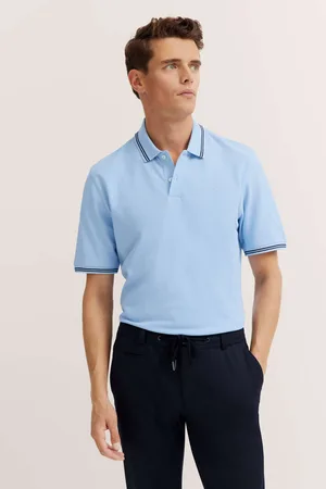 Bugatti Polo mit Kontraststreifen und Bruststickerei in