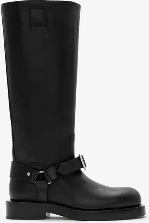 Burberry Lederstiefel „Saddle" mit hohem Schaft, Size: 40