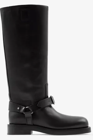 Burberry Lederstiefel „Saddle" mit hohem Schaft, Size: 42
