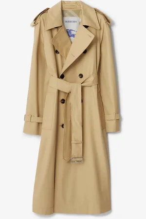 Burberry Langer Trenchcoat aus Gabardine, Size: 16