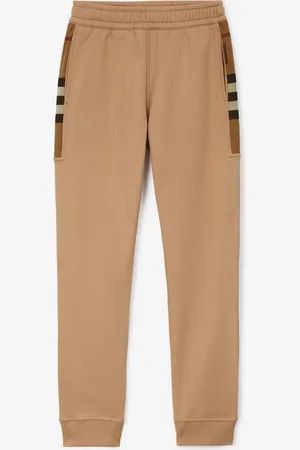Burberry Baumwollmisch-Trainingshose mit Check-Panels, Size: XXS