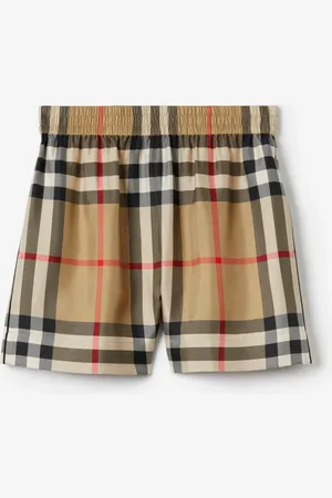 Burberry Seidenshorts in Check, Size: 08