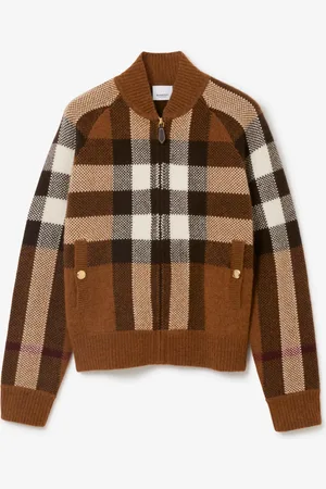 Burberry Woll-Kaschmir-Bomberjacke in Check