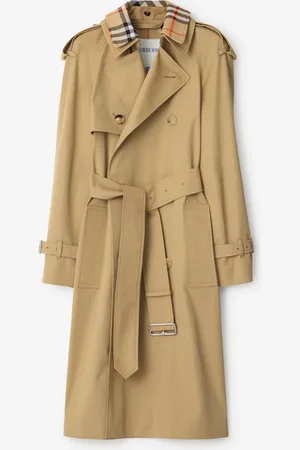 Burberry Langer Trenchcoat aus Gabardine, Size: 12