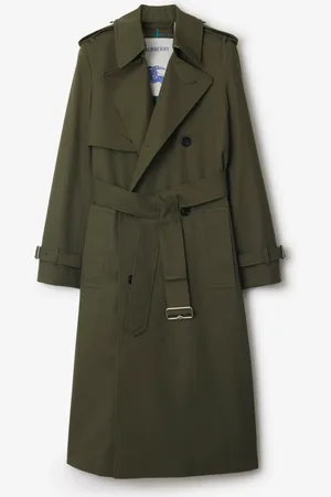 Burberry Langer Baumwollmisch-Trenchcoat, Size: 06