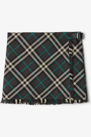Burberry Mini-Kilt aus Wollmischung in Check, Size: 02