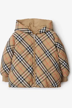 Burberry Wendbare wattierte Nylonjacke in Check, Size: 10Y
