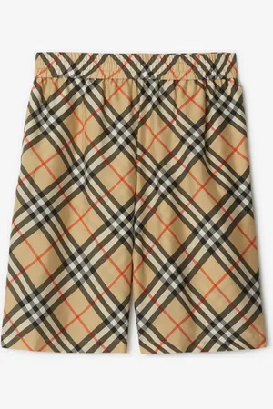 Burberry Seidenshorts in Check, Size: XS