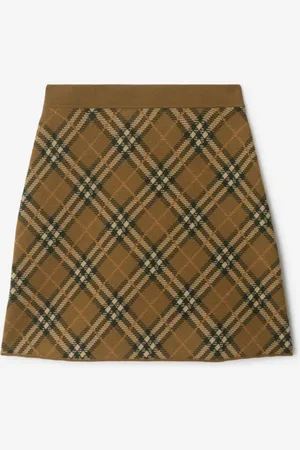 Burberry Wollmisch-Minirock in Check, Size: XS