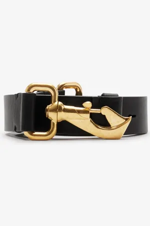 Burberry Schmaler Ledergürtel „Equestrian"