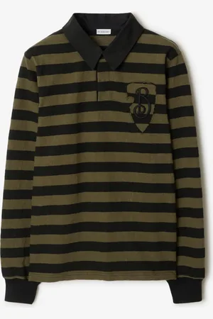 Burberry Langärmeliges Baumwoll-Poloshirt mit Streifen