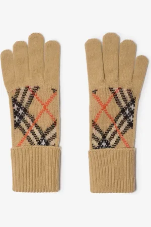Burberry Handschuhe aus einer Kaschmirmischung mit Check, Size: M/L